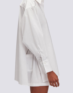 CAMICIA IN POPELINE A MANICHE LUNGHE