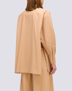 CAMICIA IN POPELINE A MANICHE LUNGHE