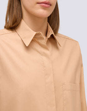CAMICIA IN POPELINE A MANICHE LUNGHE