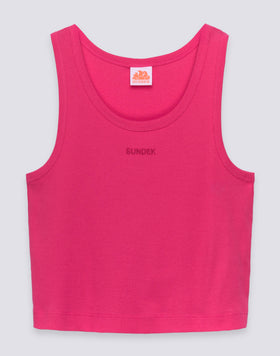 CANOTTA CROP CON LOGO RICAMATO