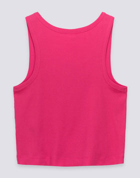 CANOTTA CROP CON LOGO RICAMATO