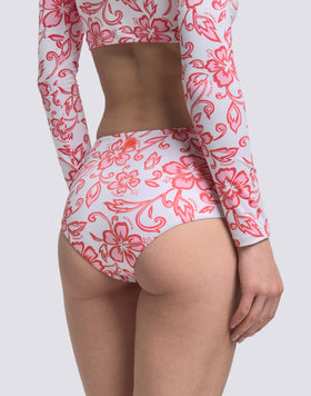 IPANEMA - BIKINI SLIP CULOTTE A VITA ALTA STAMPA SK23