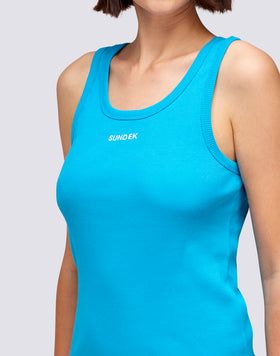 CAMISETA DE TIRANTES DE CANALÉ CON LOGOTIPO BORDADO