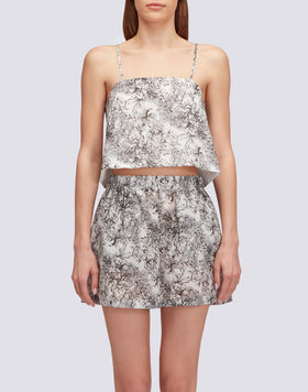 TOP IN COTONE VOILE STAMPA FLEUR DE JOIE