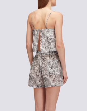 TOP IN COTONE VOILE STAMPA FLEUR DE JOIE