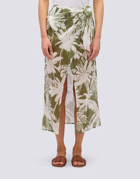 PAREO WITH TROPIC SAVANNAH PRINT