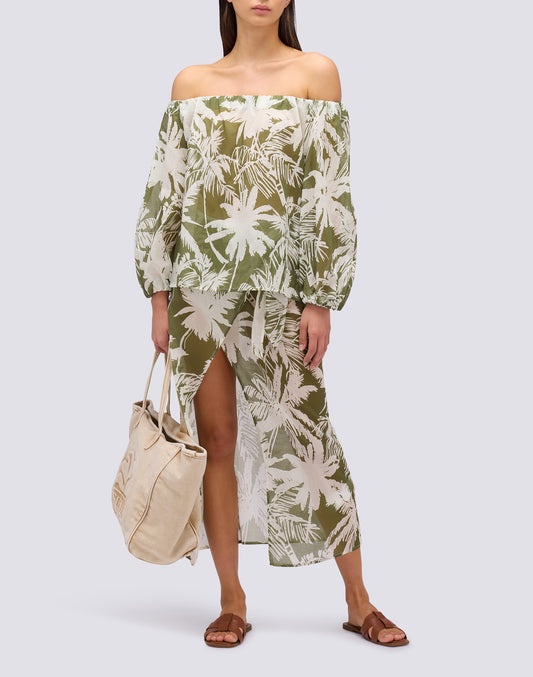 PAREO WITH TROPIC SAVANNAH PRINT