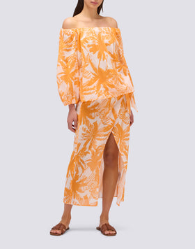 PAREO CON ESTAMPADO DE SABANA TROPICAL
