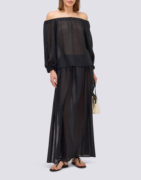 GONNA LUNGA IN VOILE DI COTONE