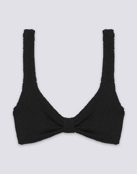 TOP BRALETTE EN TISSU GAUFRÉ