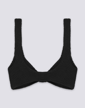 TOP BRALETTE EN TISSU GAUFRÉ