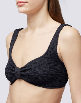 TOP BRALETTE EN TISSU GAUFRÉ