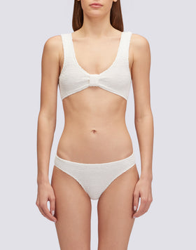 TOP BRALETTE EN TISSU GAUFRÉ
