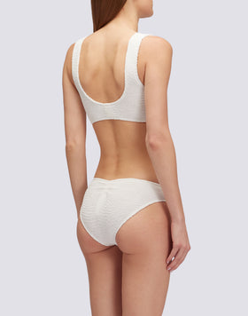 TOP BRALETTE EN TISSU GAUFRÉ