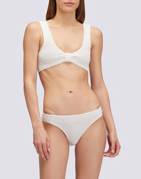 TOP BRALETTE EN TISSU GAUFRÉ