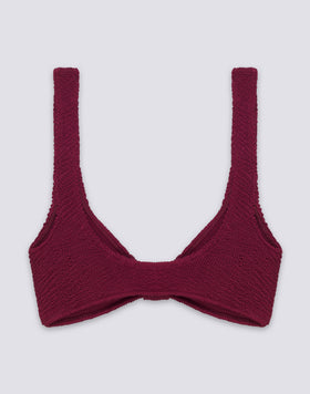 TOP BRALETTE EN TISSU GAUFRÉ