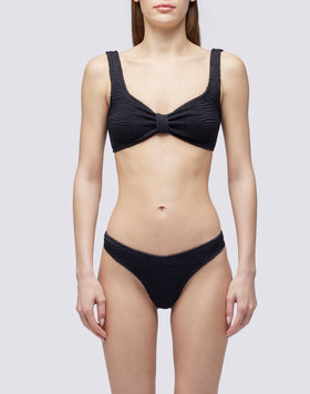 SLIP À TAILLE HAUTE EN TISSU GAUFRÉ