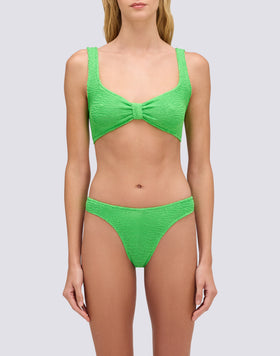 SLIP À COUTURE BASSE EN TISSU GAUFRÉ