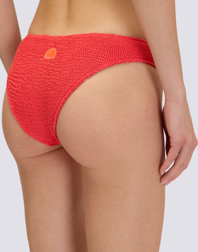 SLIP À TAILLE HAUTE EN TISSU Gaufré