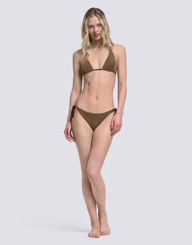 BEA - SLIP DE BIKINI AVEC CÔTES RÉGLABLES EN LUREX