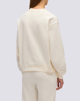 WOMEN'S CREW NECK SWEATSHIRT WITH FLOWER