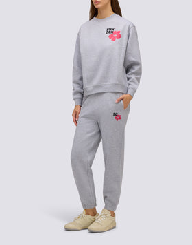 SWEAT-SHIRT FEMME COL ROND AVEC FLEUR
