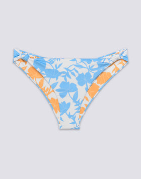 GISELLE - SLIP BIKINI A VITA FISSA CON STAMPA PATCHY FLOWERS