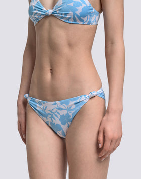 GISELLE - SLIP BIKINI A VITA FISSA CON STAMPA PATCHY FLOWERS