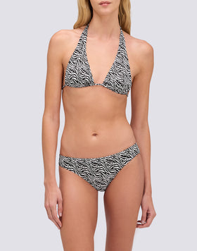 VEGA - SLIP BIKINI CULOTTE À MOTIF ZÉBRÉ