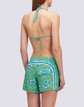 COAST - PANTALONES CORTOS DE PLAYA REPREVE® CON ESTAMPADO DE HIBISCO SK23
