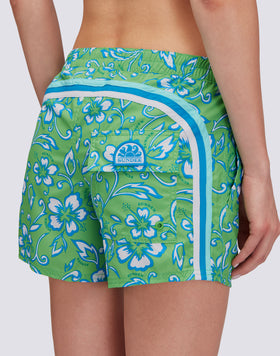 COAST - PANTALONES CORTOS DE PLAYA REPREVE® CON ESTAMPADO DE HIBISCO SK23