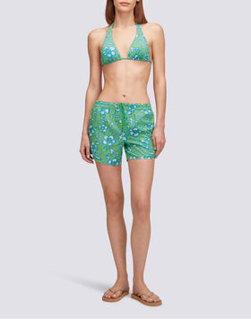 COAST - PANTALONES CORTOS DE PLAYA REPREVE® CON ESTAMPADO DE HIBISCO SK23