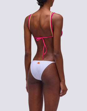 TOP A TRIANGOLO E SLIP CON LACCETTI REESE