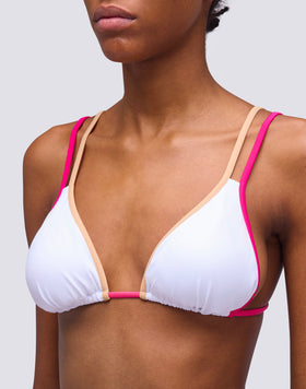 TOP A TRIANGOLO E SLIP CON LACCETTI REESE