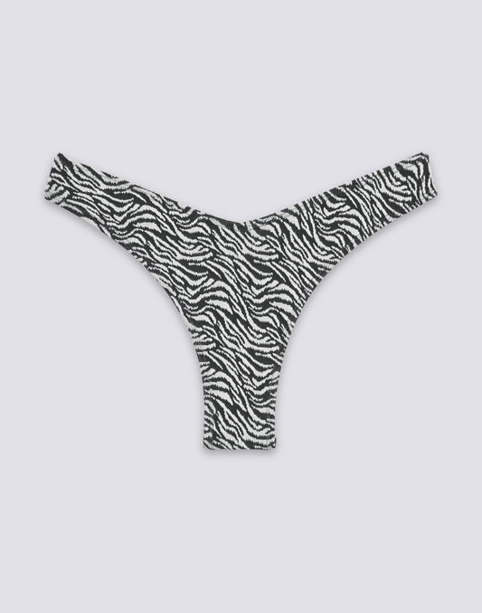 LOREN - BAÑADOR DE CORTES ALTOS CON ESTAMPADO DE ZEBRA