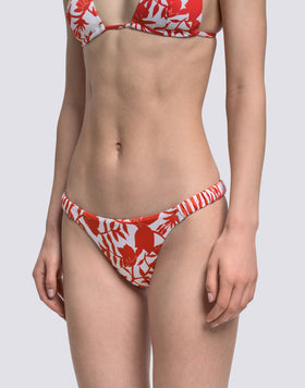 HALLE - SLIP DE BIKINI À TAILLE FIXE PATCHY FLOWERS