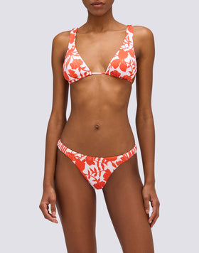 HALLE - BIKINI SLIP A VITA FISSA PATCHY FLOWERS