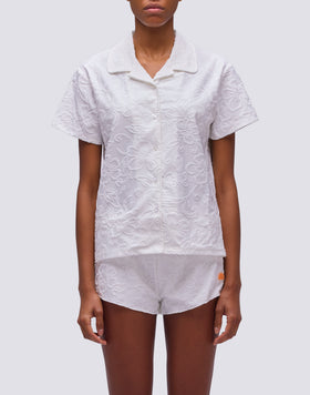 CHEMISE DE BOWLING EN ÉPONGE JACQUARD AVEC MOTIF SK23
