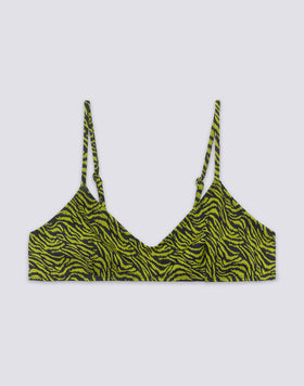 ELODIE - HAUT DE MAILLOT DE BAIN BRALETTE À MOTIF ZÉBRÉ