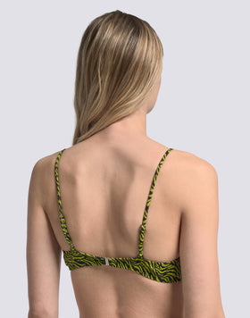 ELODIE - HAUT DE MAILLOT DE BAIN BRALETTE À MOTIF ZÉBRÉ
