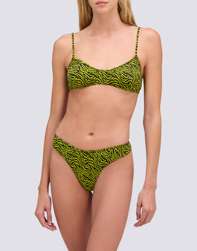 ELODIE - BRALETTE BIKINI TOP WITH ZEBRA PATTERN
