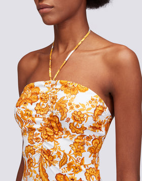 TRAJE DE BAÑO DE UNA PIEZA CON ESTAMPADO FLORAL