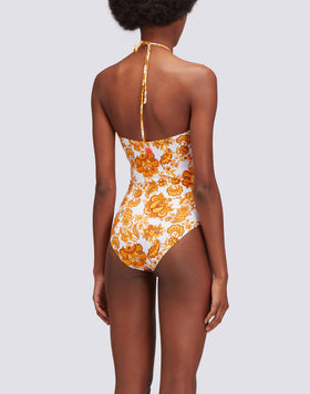 TRAJE DE BAÑO DE UNA PIEZA CON ESTAMPADO FLORAL
