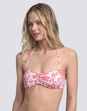 IONI - BIKINI TOP A FASCIA REGOLABILE DIETRO IL COLLO STAMPA SK23