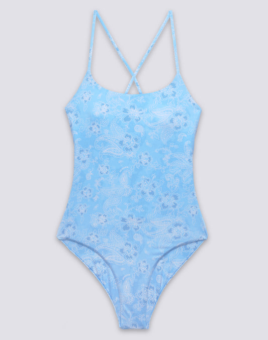MAILLOT DE BAIN ENTIER MOTIF HIBI PAISLEY BANDANA