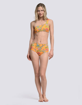 HAUT DE MAILLOT DE BAIN À UNE ÉPAULE IMPRIMÉ SWEET PARROT