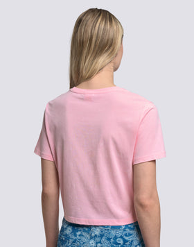 T-SHIRT CROP VINTAGE WASH POUR FEMME