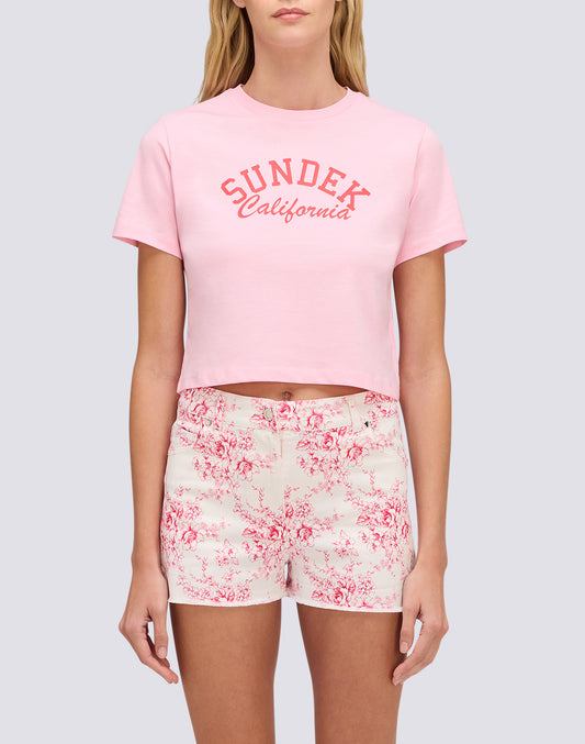 WOMEN'S CROPPED VINTAGE WASH T-SHIRT