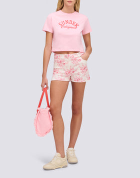 T-SHIRT DONNA CROPPED VINTAGE WASH