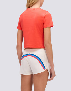 CAMISETA CROPPED DE MUJER CON LAVADO VINTAGE